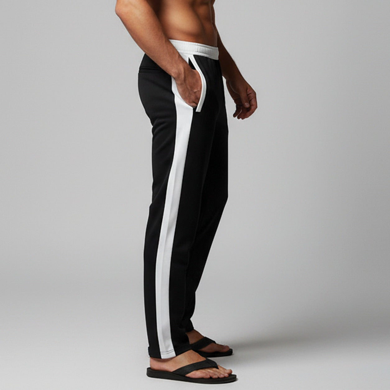 Khambra Nero-Monochrome Tech Performance Trouser