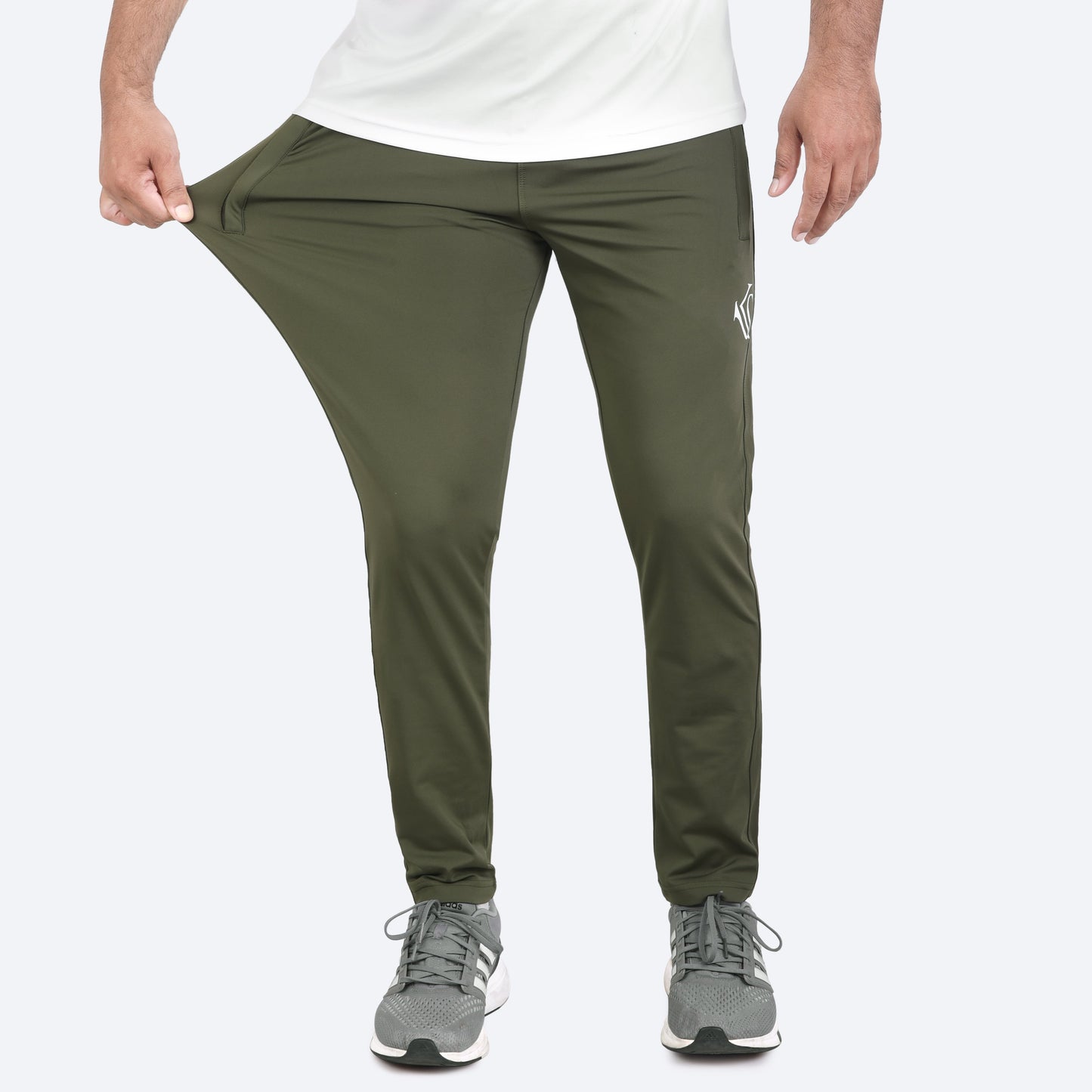 Olive Mens Dry Fit 4 Way setrach Sports Trouser