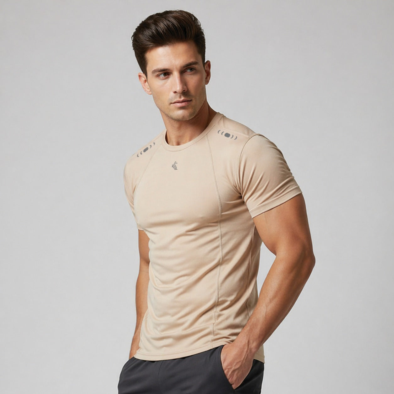 Men’s Luxury Performance Tee – Stretch Fit Gym & Casual Wear Shirt
