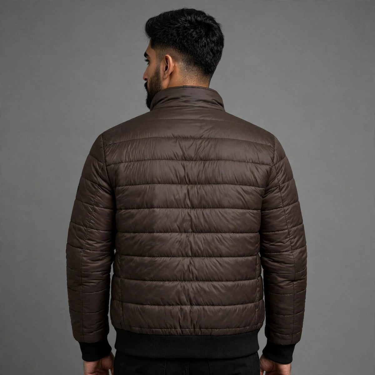 Men's Dark Brown Puffer Jacket | The Signature puffer Edition