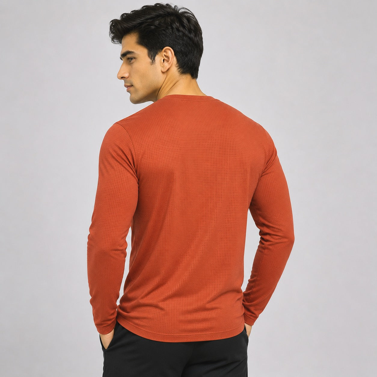 Rust Men's Full Sleeve Dry Fit T-Shirt