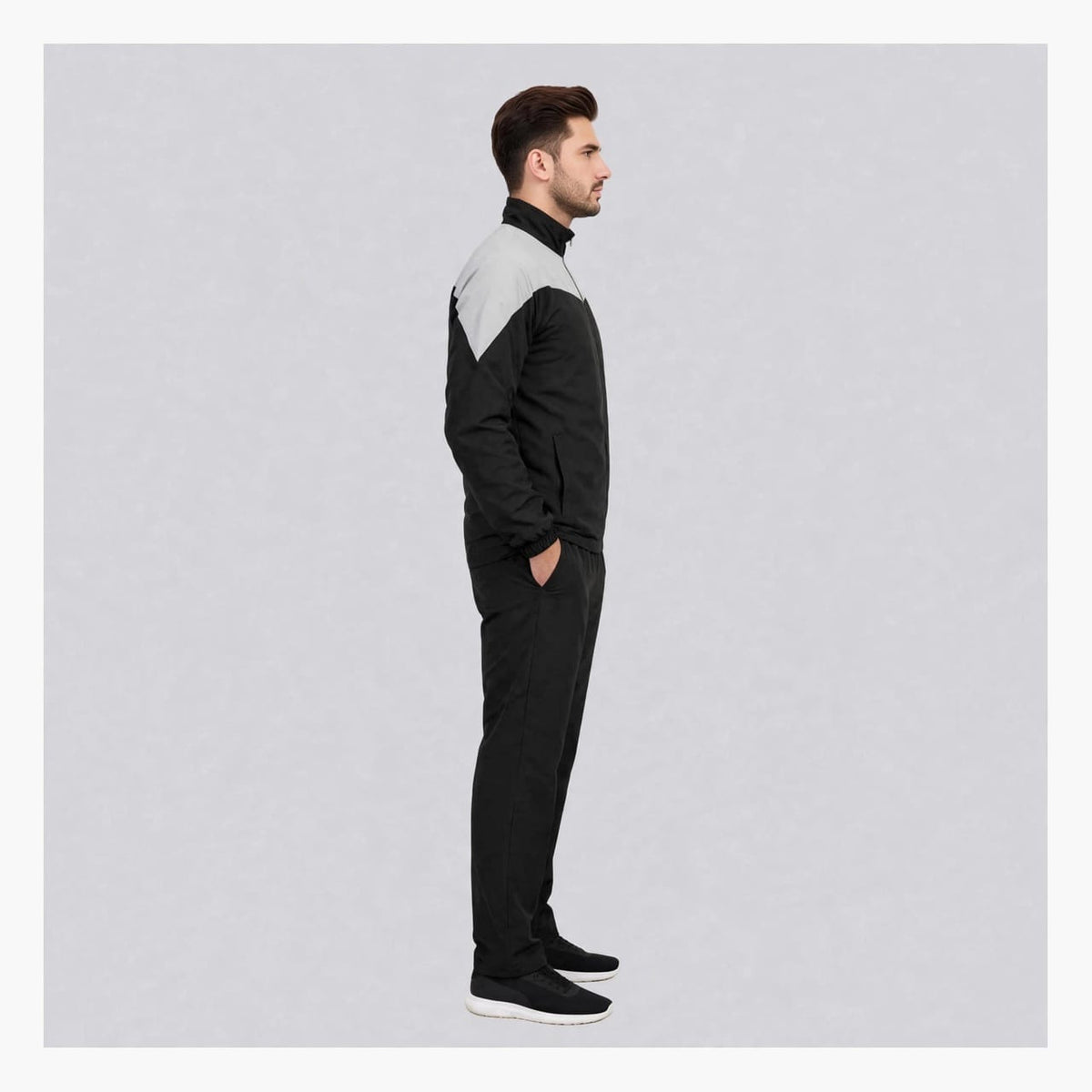 Olive Grey Cut Mens Tracksuit