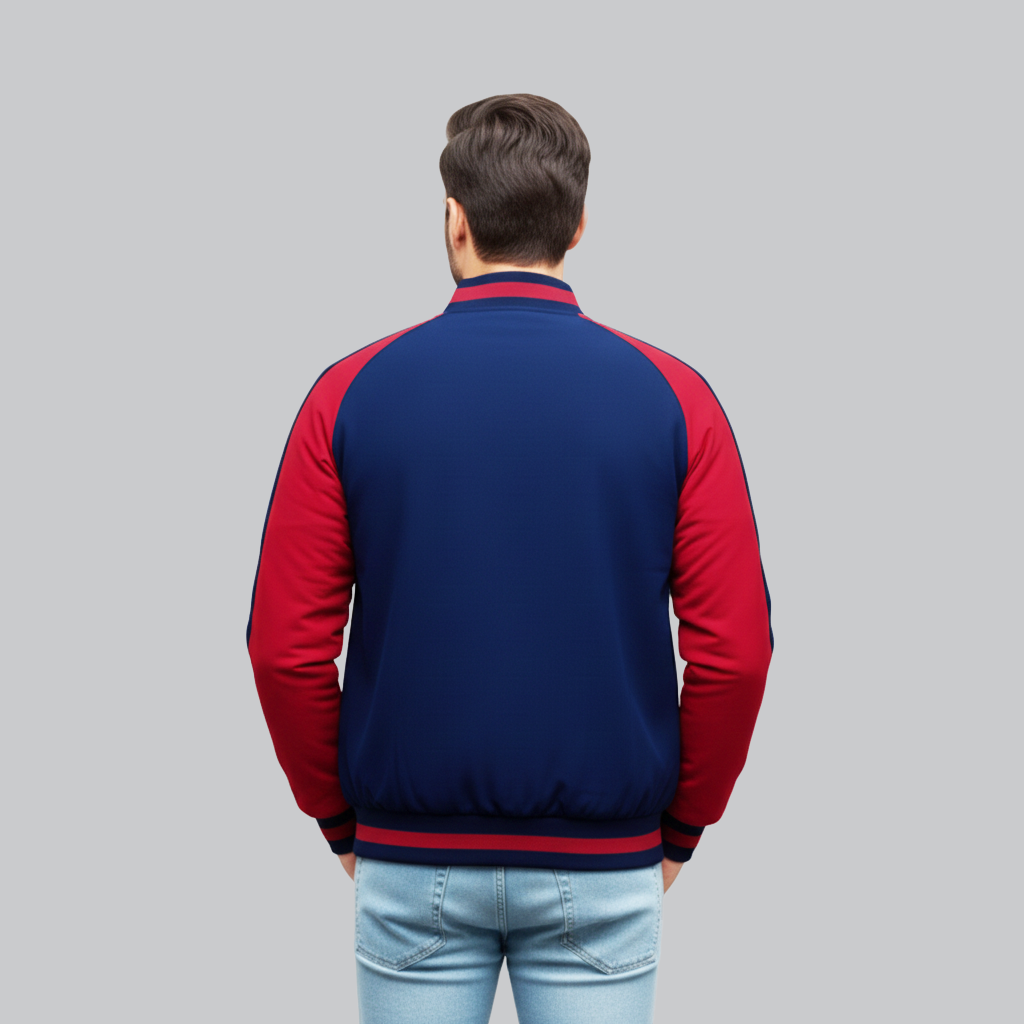 Men’s Navy & Red Bomber Jacket