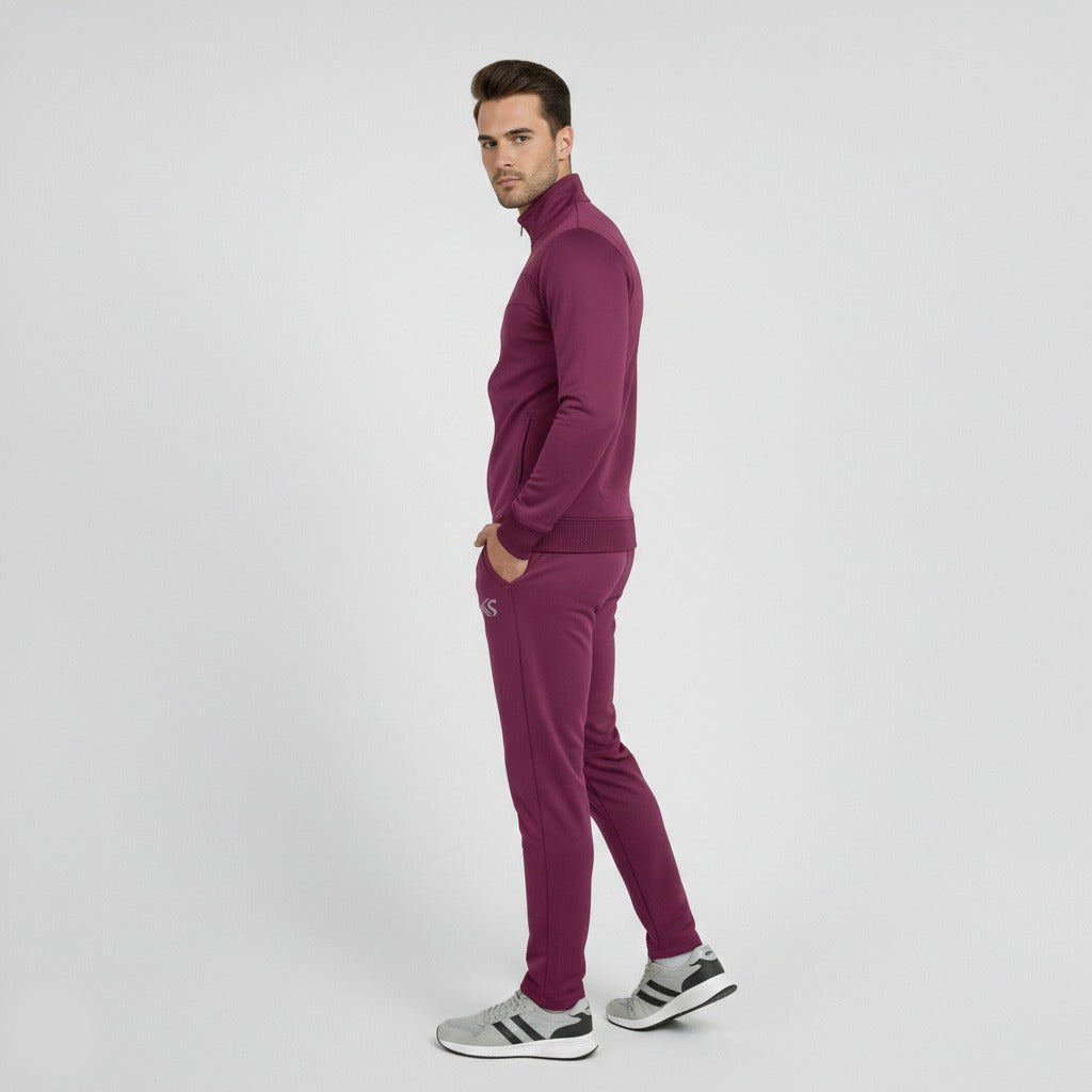 mens maroon tracksuit