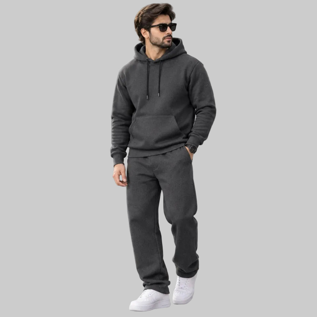 Charcoal Grey Premium 360 GSM Fleece Tracksuit