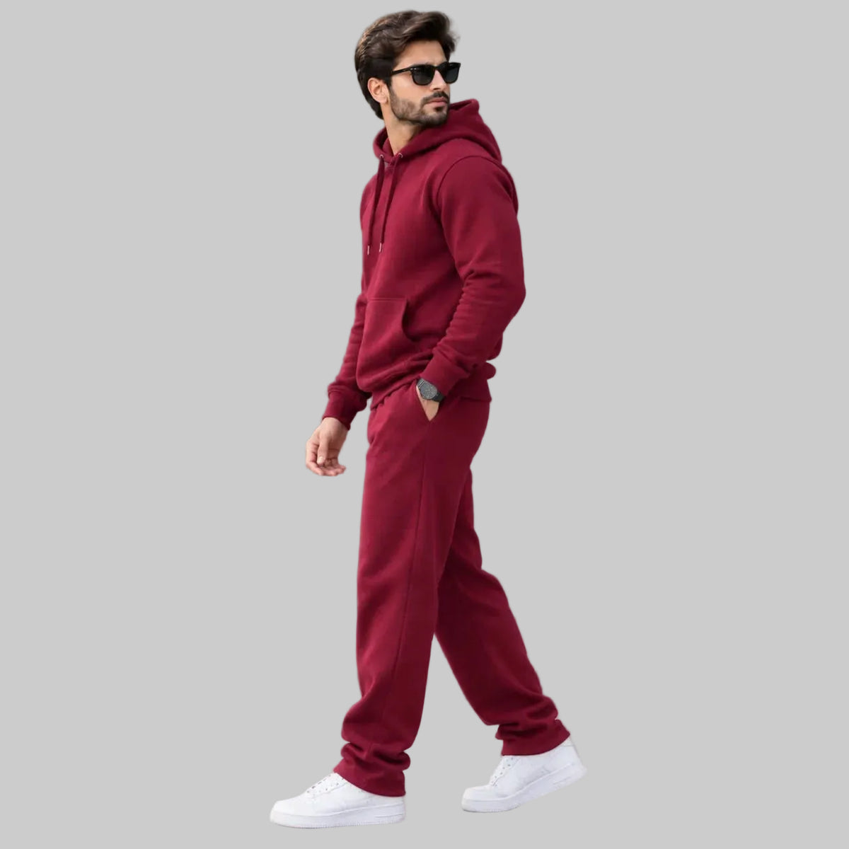 Maroon Premium 360 GSM Fleece Tracksuit