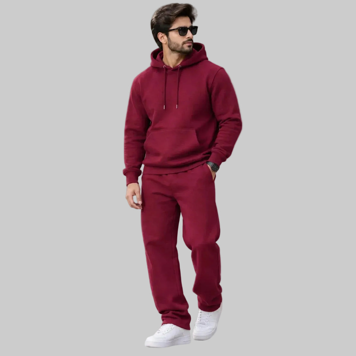 Maroon Premium 360 GSM Fleece Tracksuit