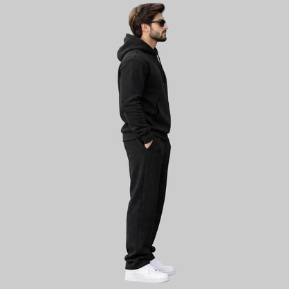 Jet Black Premium 360 GSM Fleece Tracksuit