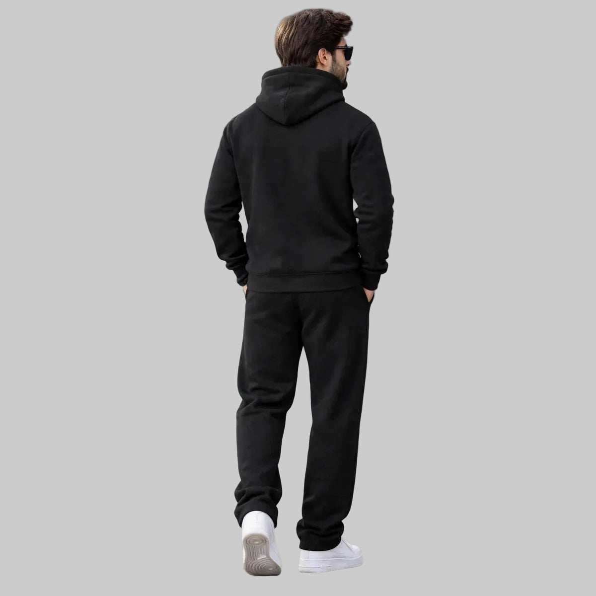Jet Black Premium 360 GSM Fleece Tracksuit