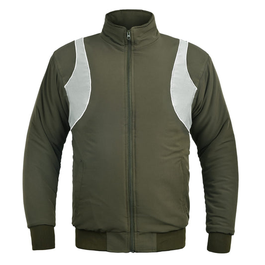 Men's two-tone olive green jacket