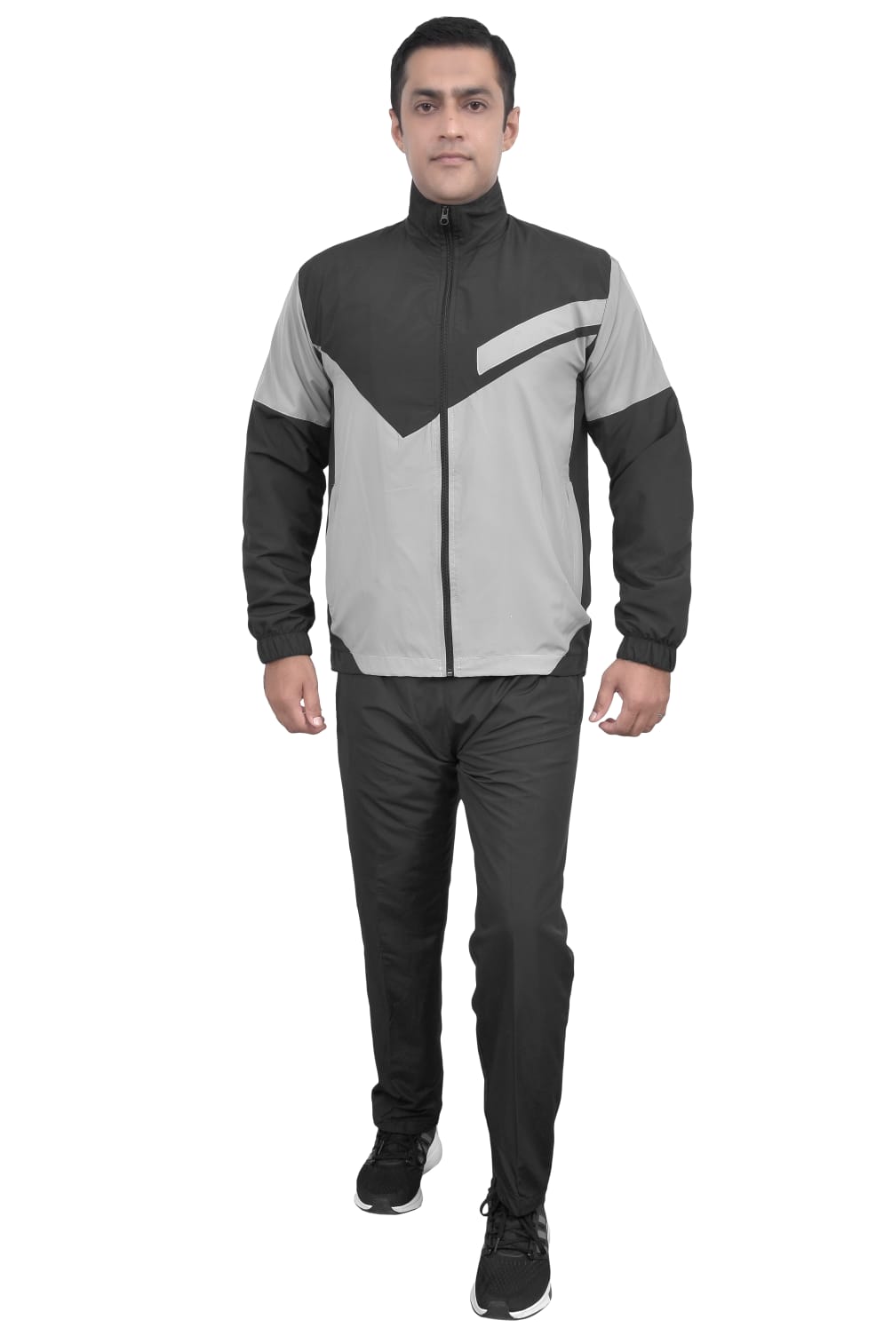 Grey Black Cut Tracksuit