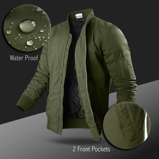 Olive Bomber For Mens