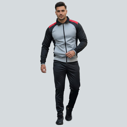 Sporty Style grey blackTrinda Tracksuit