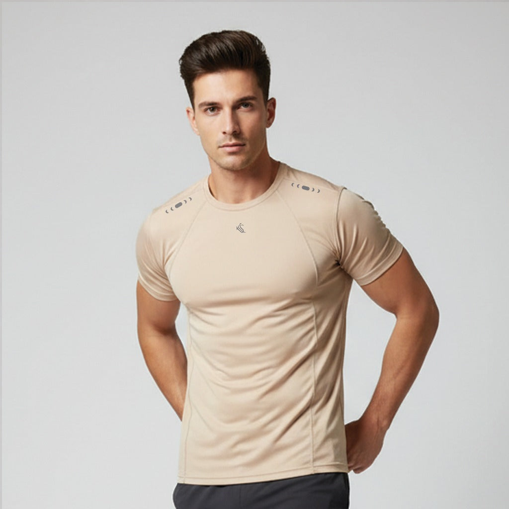 Men’s Luxury Performance Tee – Stretch Fit Gym & Casual Wear Shirt