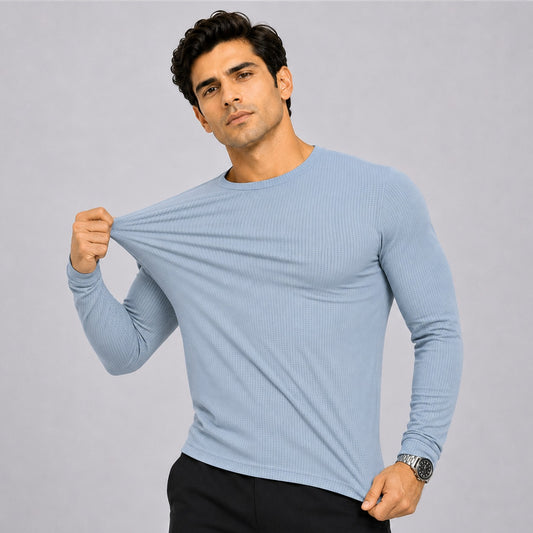 Grey Men's Full Sleeve Dry Fit T-Shirt