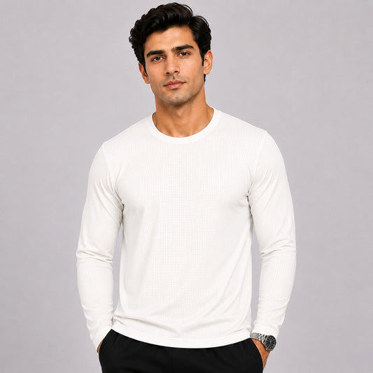 Off White Men's Full Sleeve Dry Fit T-Shirt