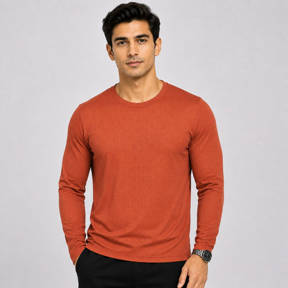 Rust Men's Full Sleeve Dry Fit T-Shirt
