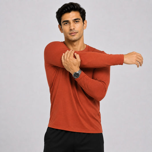 Rust Men's Full Sleeve Dry Fit T-Shirt