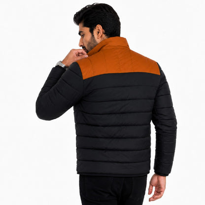 Men’s Puffer Jacket – Rust & Black
