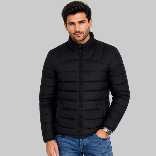 Men’s Black Puffer Jacket – Classic Winter Essential