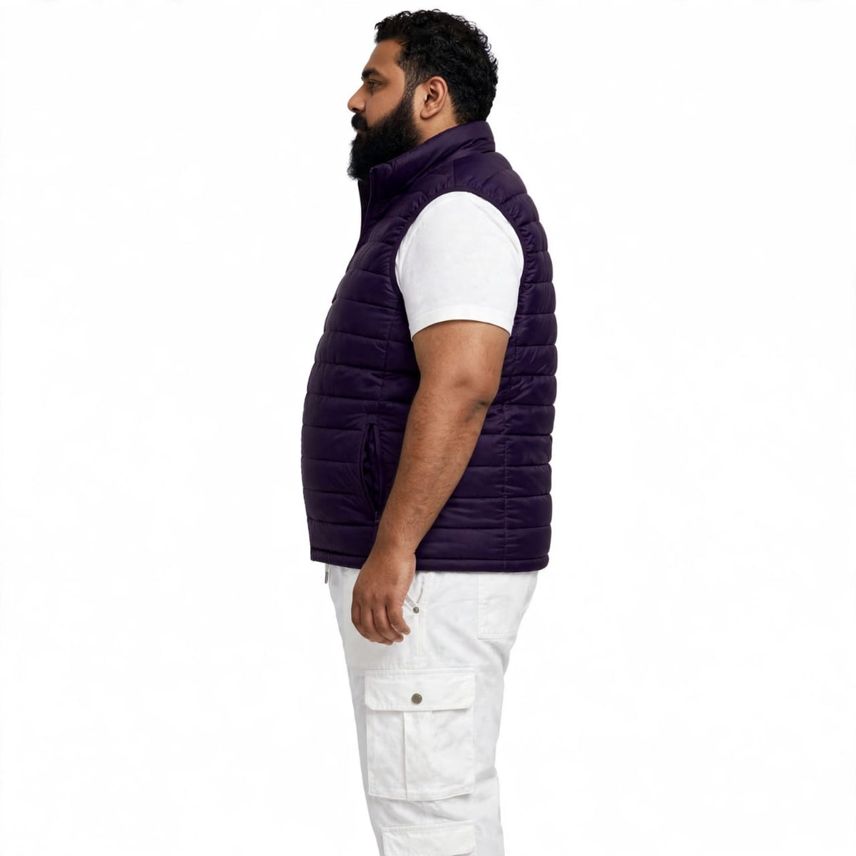 Men’s Burgundy Puffer Jacket