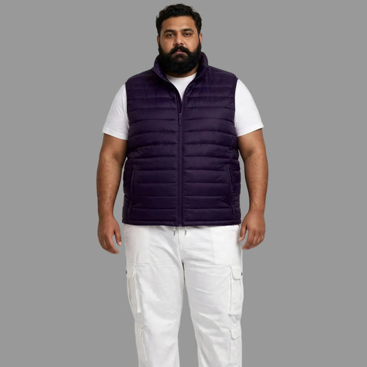 Men’s Burgundy Puffer Jacket