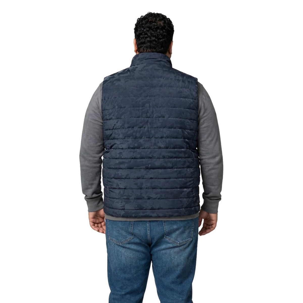 Men’s Navy Blue Camouflage Puffer Jacket