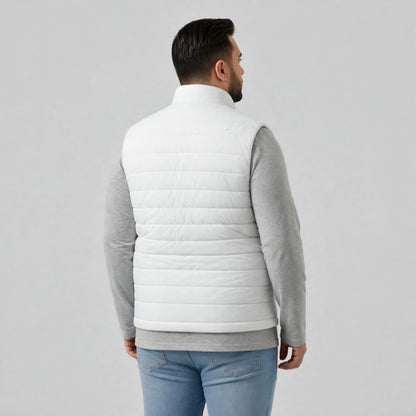 Men’s White Waterproof Sleeveless Jacket