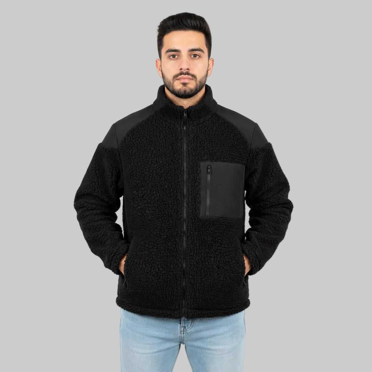 FrostHaven Men's Rabbit Wool Jacket