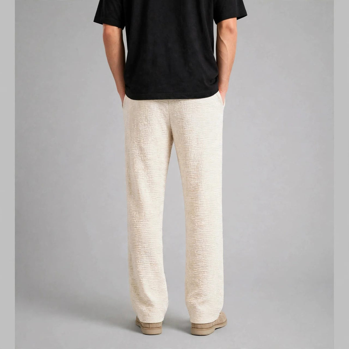 Men’s Lightweight Crushed Baggy Trousers