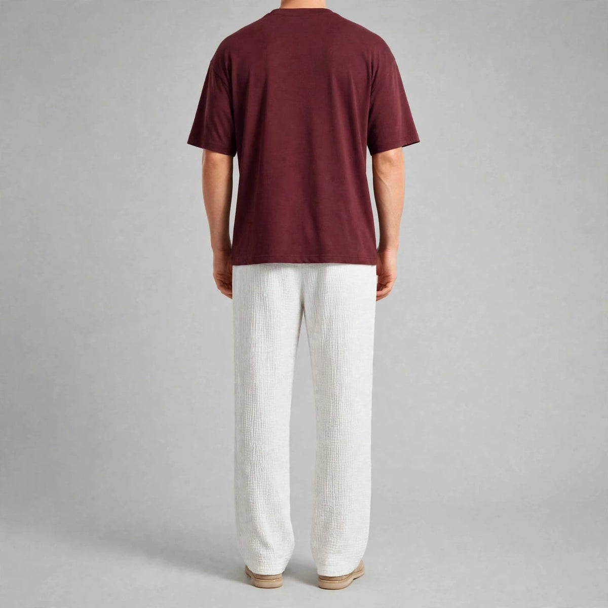 Men’s White Baggy Trousers – Karnchi D2