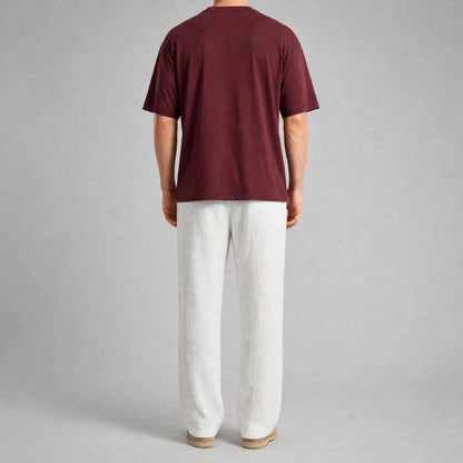 Men’s White Baggy Trousers – Karnchi D2