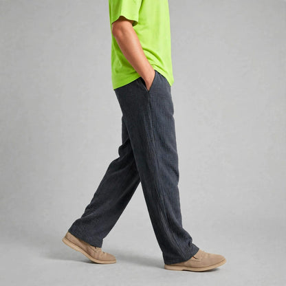 Charcoal Grey Crushed Trousers