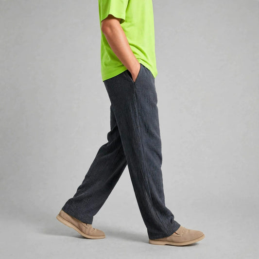 Charcoal Grey Crushed Trousers