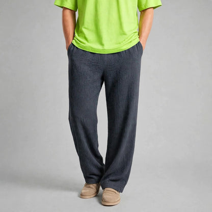 Charcoal Grey Crushed Trousers