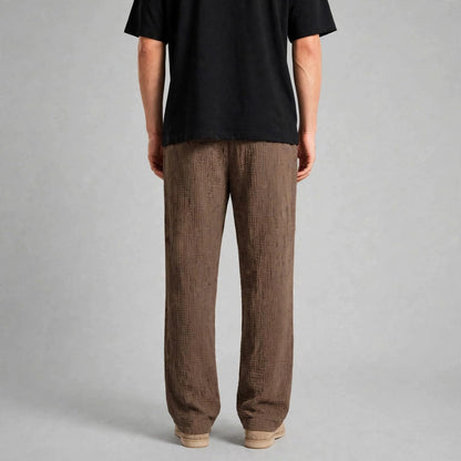 Crushed Brown Wide-Leg Trousers