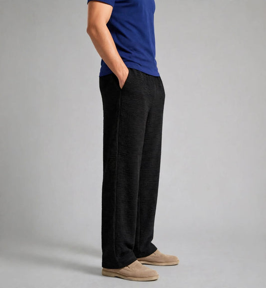 Black Crushed Trousers
