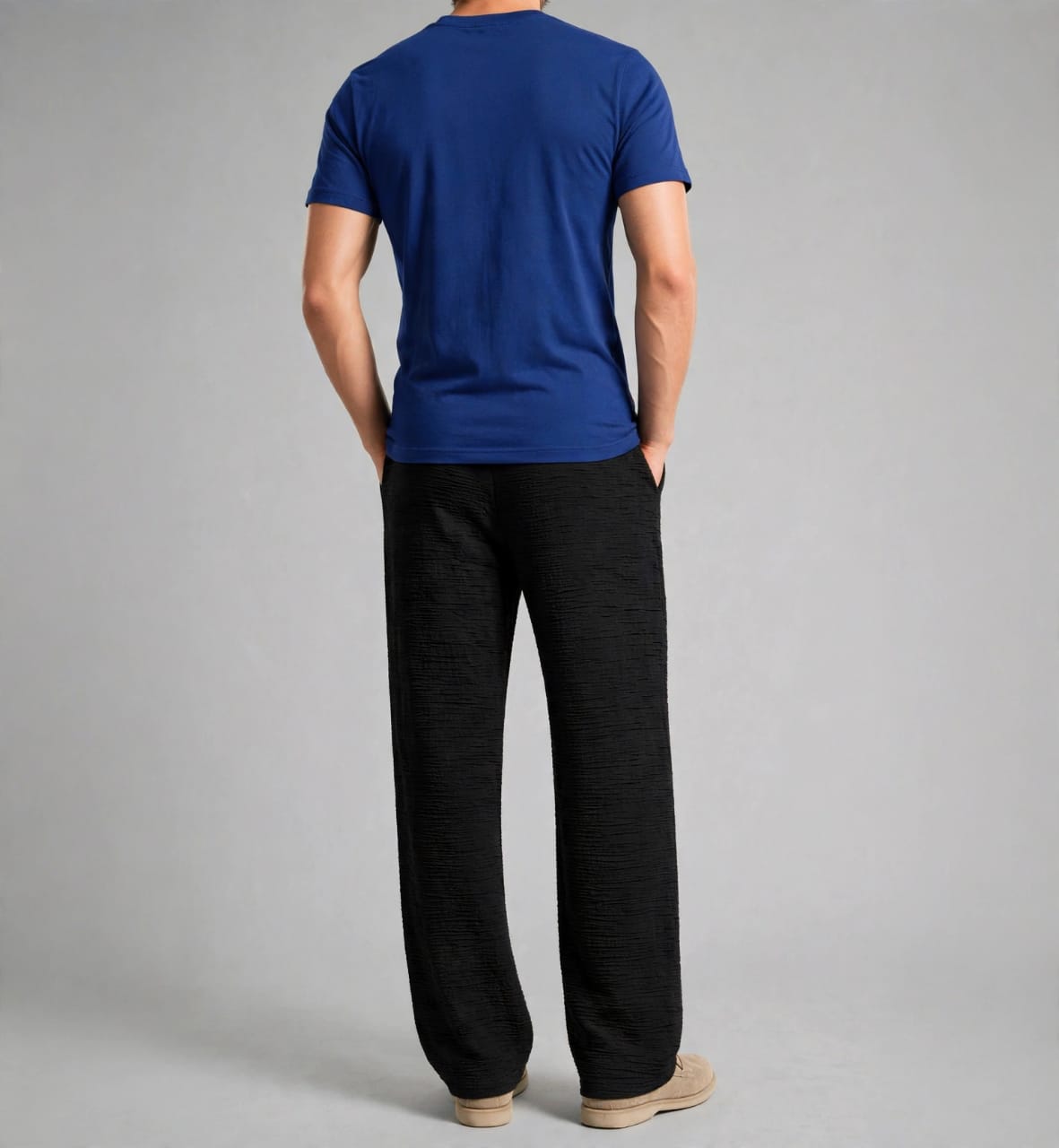 Black Crushed Trousers