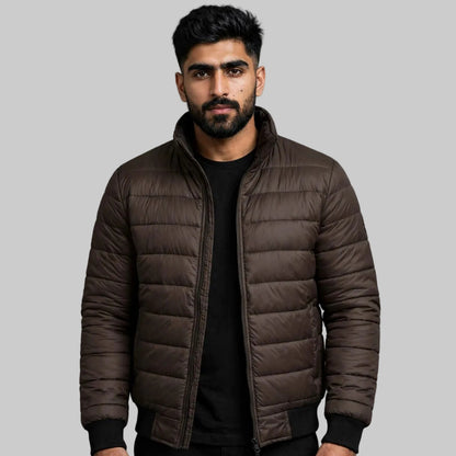 Men's Dark Brown Puffer Jacket | The Signature puffer Edition