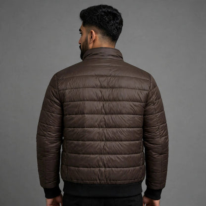 Men's Dark Brown Puffer Jacket | The Signature puffer Edition