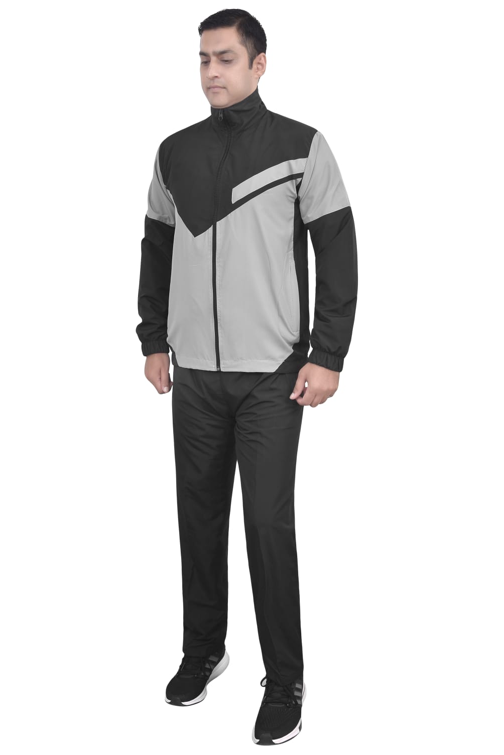 Grey Black Cut Tracksuit