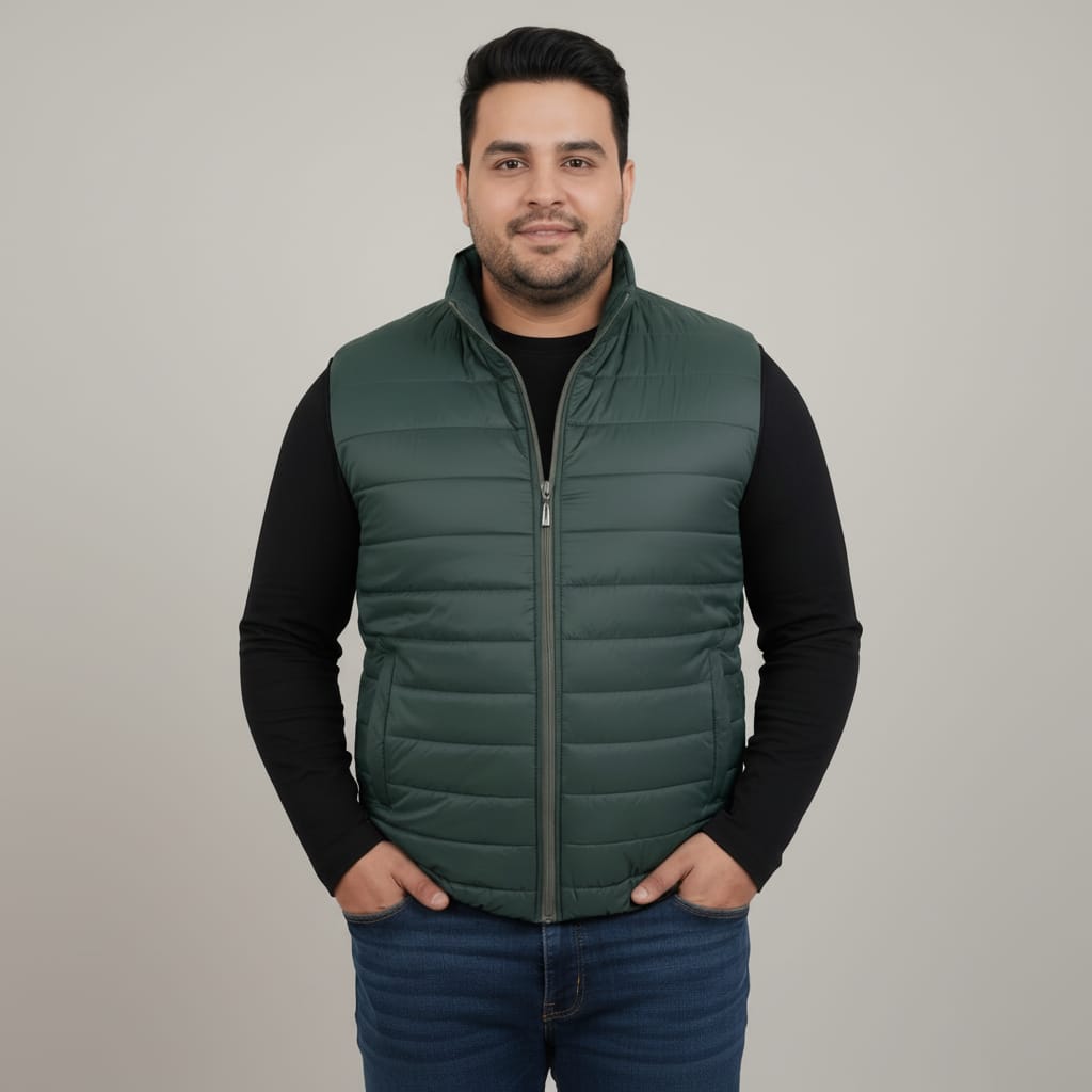 Men's Puffer Gilet Jacket | Plus Size Sleeveless Winter Vest