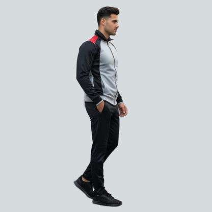 Sporty Style grey blackTrinda Tracksuit