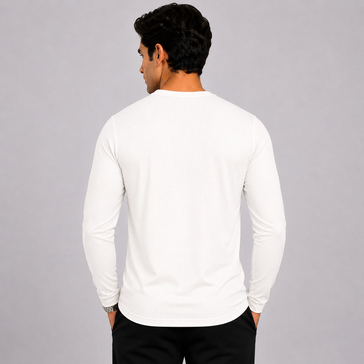 Off White Men's Full Sleeve Dry Fit T-Shirt