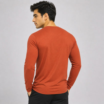 Rust Men's Full Sleeve Dry Fit T-Shirt