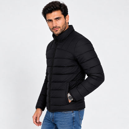 Men’s Black Puffer Jacket – Classic Winter Essential