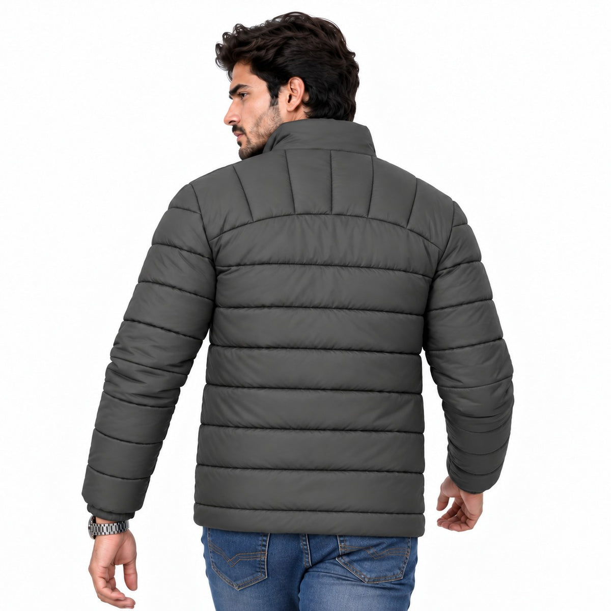 Duskline Men’s Dark Grey Puffer Jacket