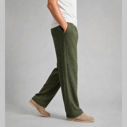 Men’s Olive Green Crushed Trousers