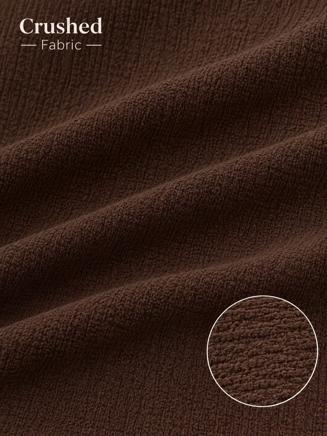 Crushed Brown Wide-Leg Trousers