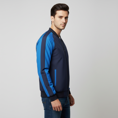 Men’s Navy & Royal Blue Bomber Jacket